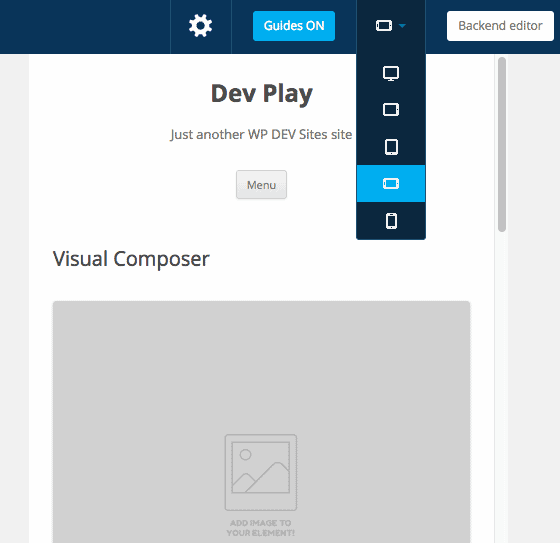 visual composer download link to tab