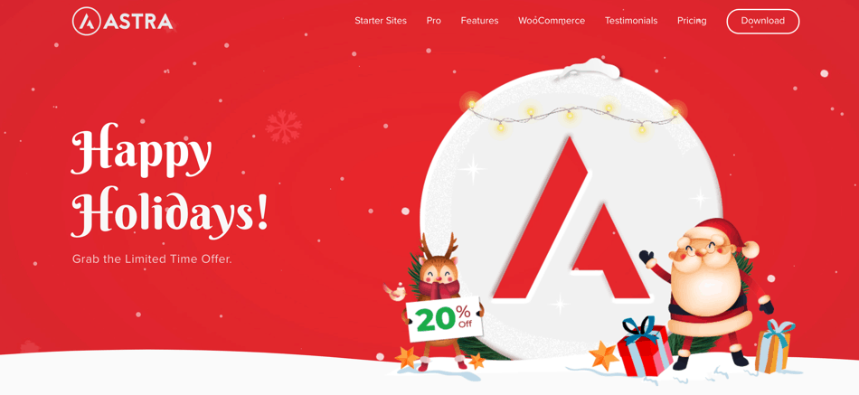 Astra theme - Christmas offer